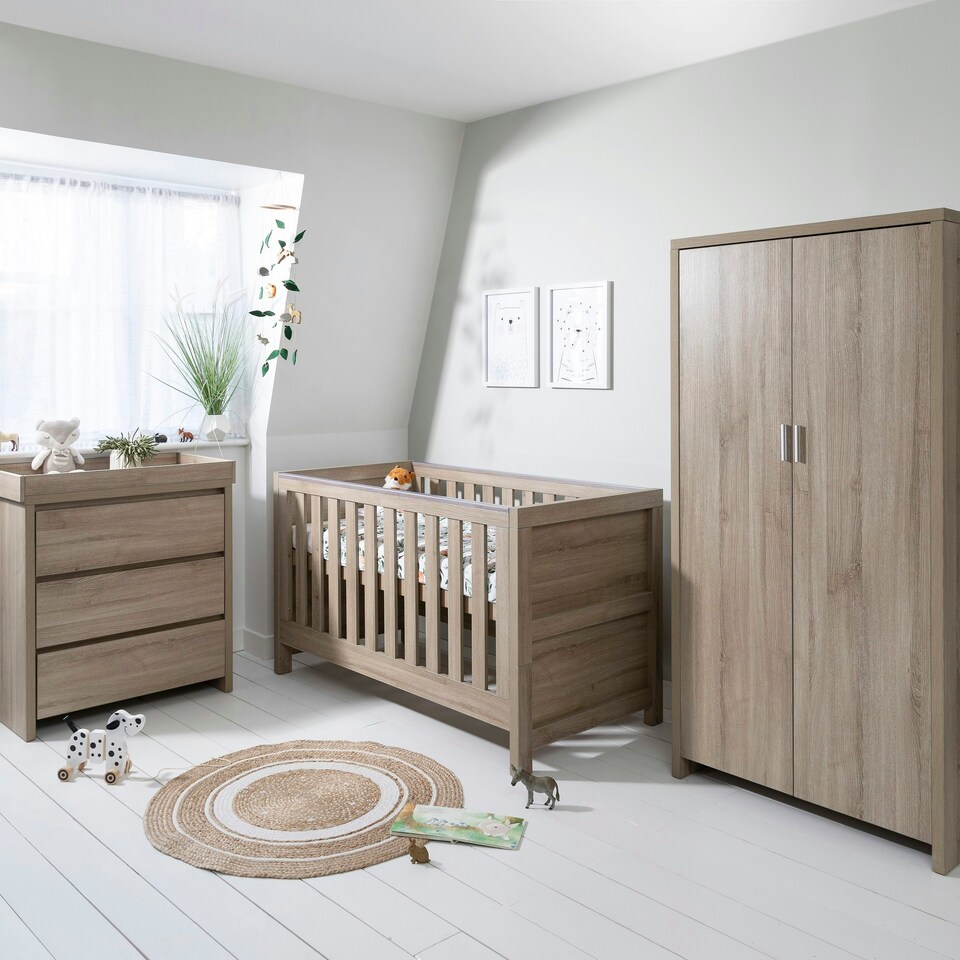 image 1 of Tutti Bambini Modena 3 Piece Room Set - Oak