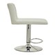 image 3 of Interiors by Premier Baina White And Chrome Bar Stool With Round Base