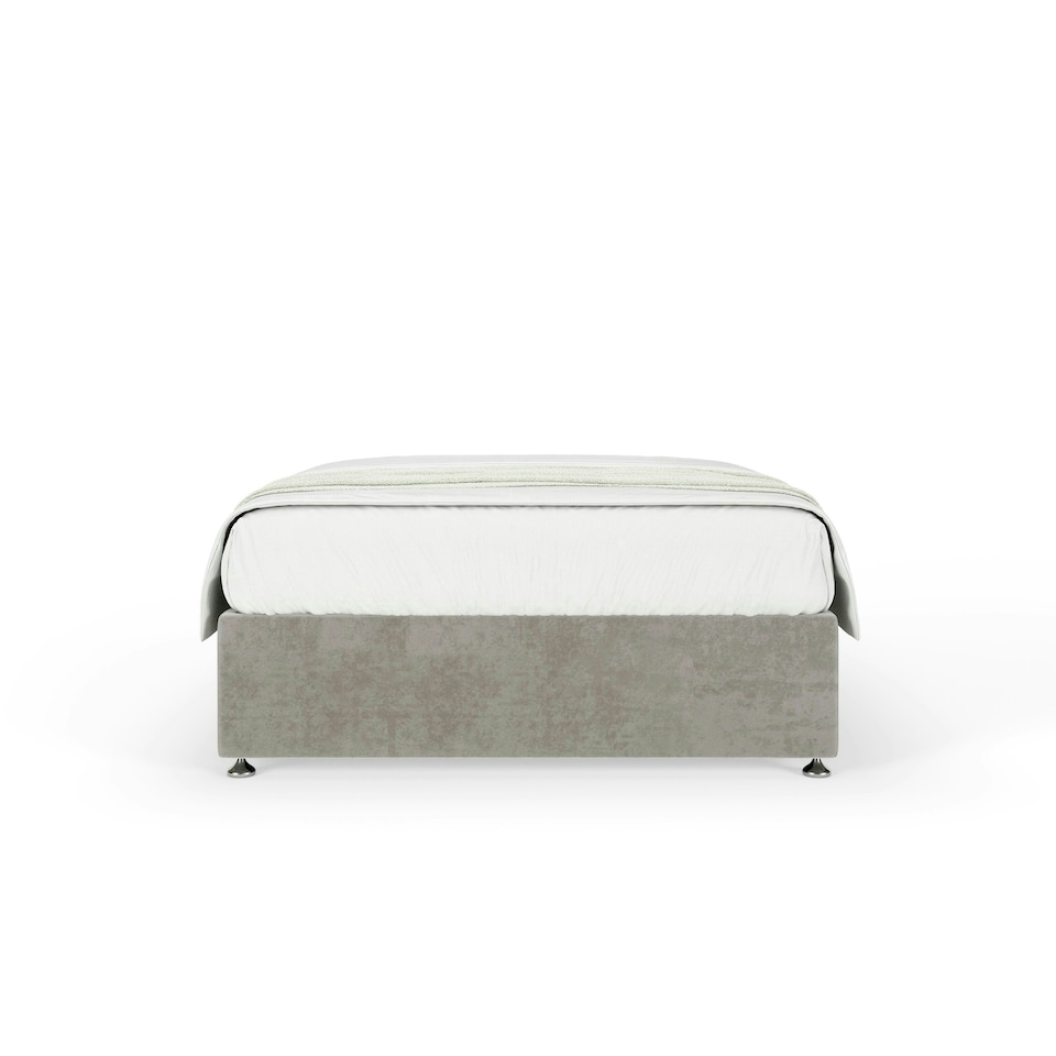 image 1 of Majestic 1000 Pocket Sprung Seal Grey Naples Velvet Divan Set Single
