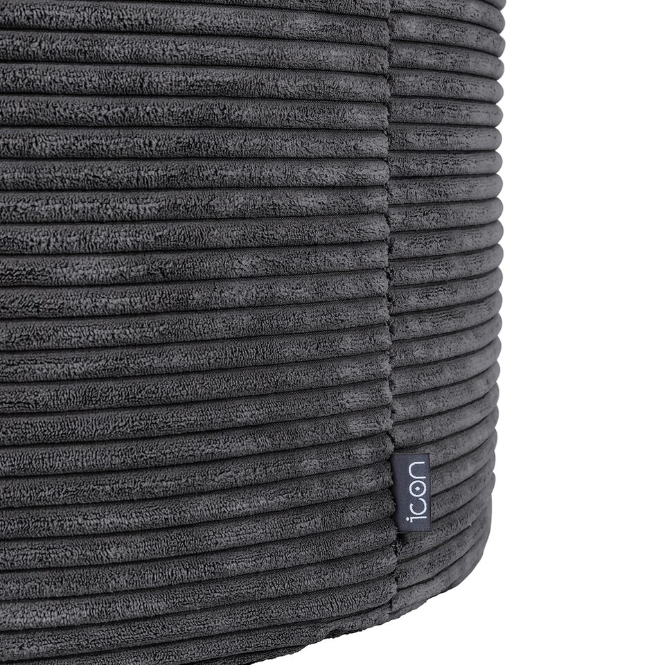 image 1 of Milano Beanbag Footstool Corduroy Charcoal