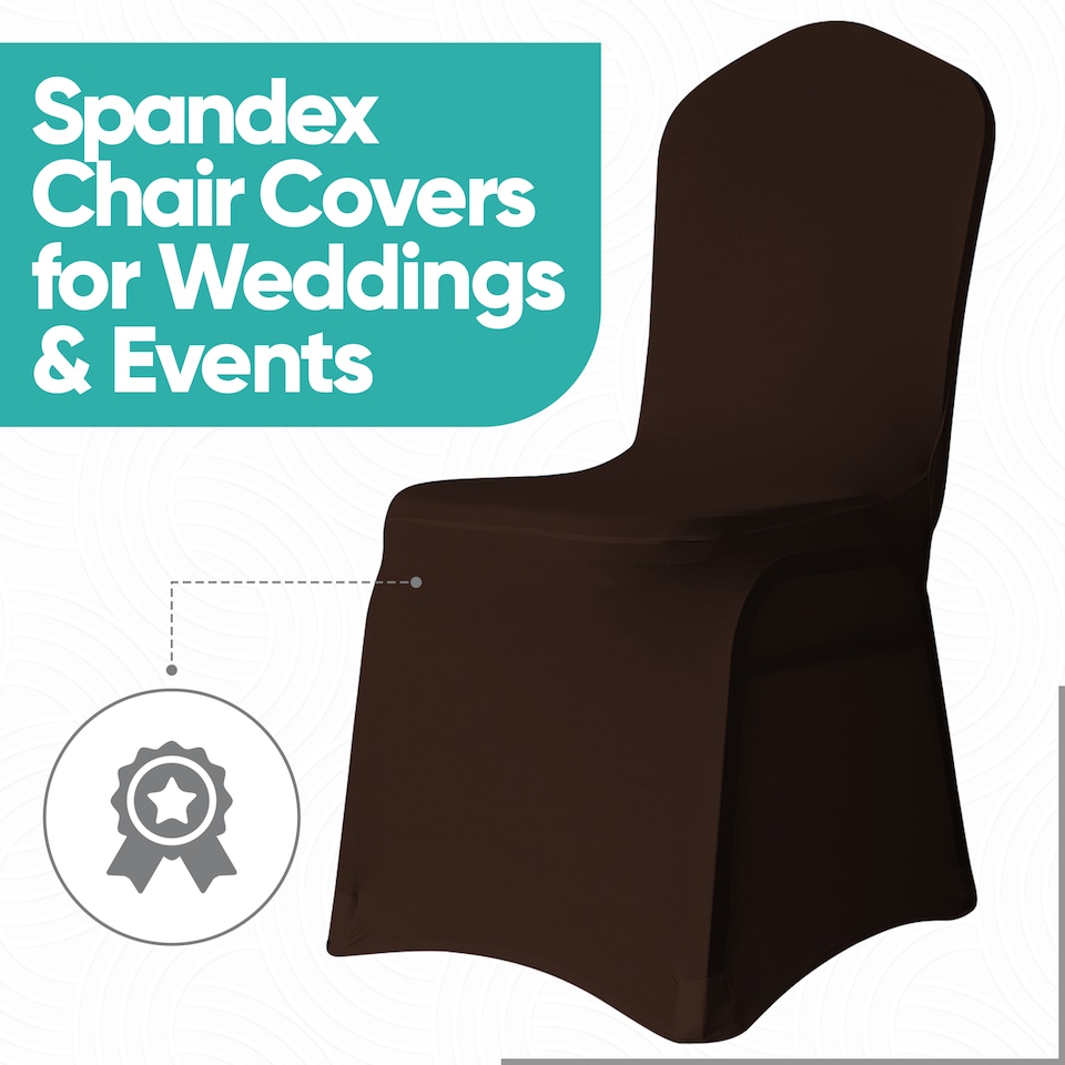 image 1 of Chair Cover Spandex Polyester Stretch, Flat Dining Slipcovers - 1pc