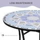 image 5 of Outsunny Garden Table, Mosaic Round Patio Side Table with 60cm Ceramic Top