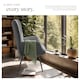 image 3 of Armchair Hygge - padded, armrests and ergonomic backrest, 150 kg load capacity | Grey | Wide cord anthracite/black | One Size | 1