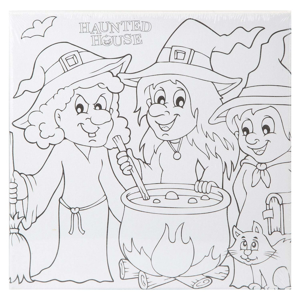 image 1 of vfm-estore Halloween Canvas Craft Accessory - Witch Design, 25cm