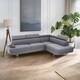 image 1 of Hanover Grey Linen Corner Sofa Grey