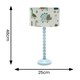 image 3 of ValueLights Bobbles Powder Blue Bobbin Table Lamp with Cartoon Dino Shade