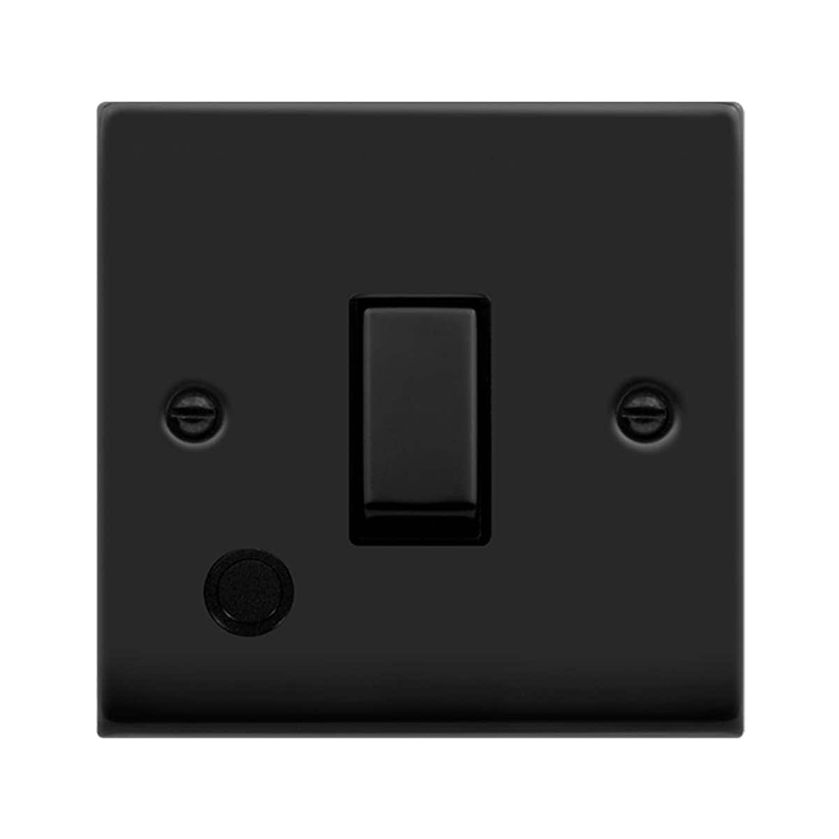 SE HOME Matt Black 1 Gang 20A Ingot DP Switch With Flex Black Matt Black