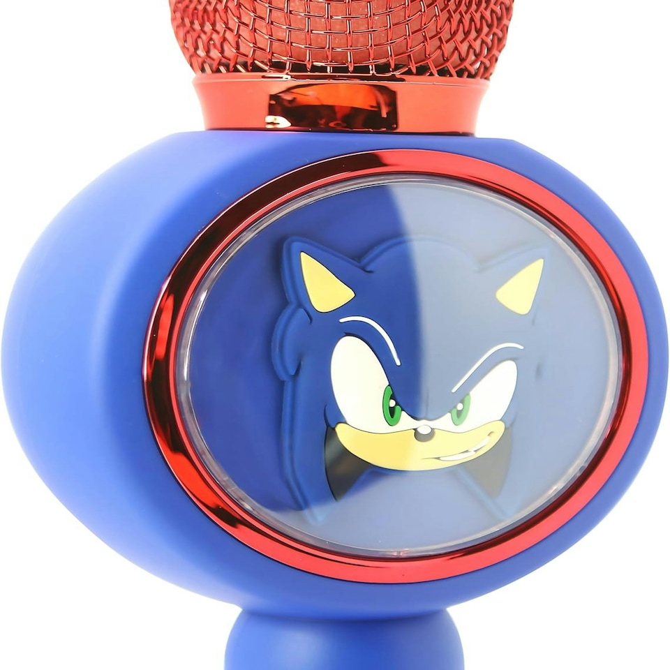 image 1 of Sonic The Hedgehog Karaoke Microphone and Wireless Speaker with LED Lights