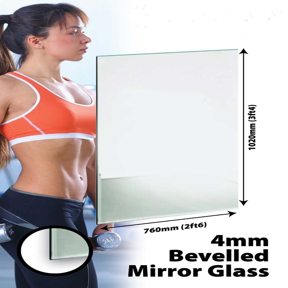 image 1 of Circuitt 4mm Sheet Mirror Glass Bevelled 102 x 76 CM | Multi