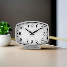 Bailie Table Clock Silver