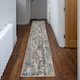 image 1 of KUKOON Blue Grey Abstract Modern Hallway Runner Rug 60cm x 240cm