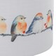 image 5 of First Choice Lighting Set of 2 Branch Bird Print Linen Easy Fit 30cm Pendant Shades Multi
