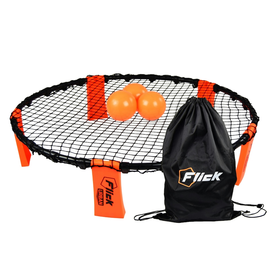 image 1 of Football Flick Urban Spiralball - Roundnet ball game - Includes 3 Spiralball balls - lightweight sturdy net