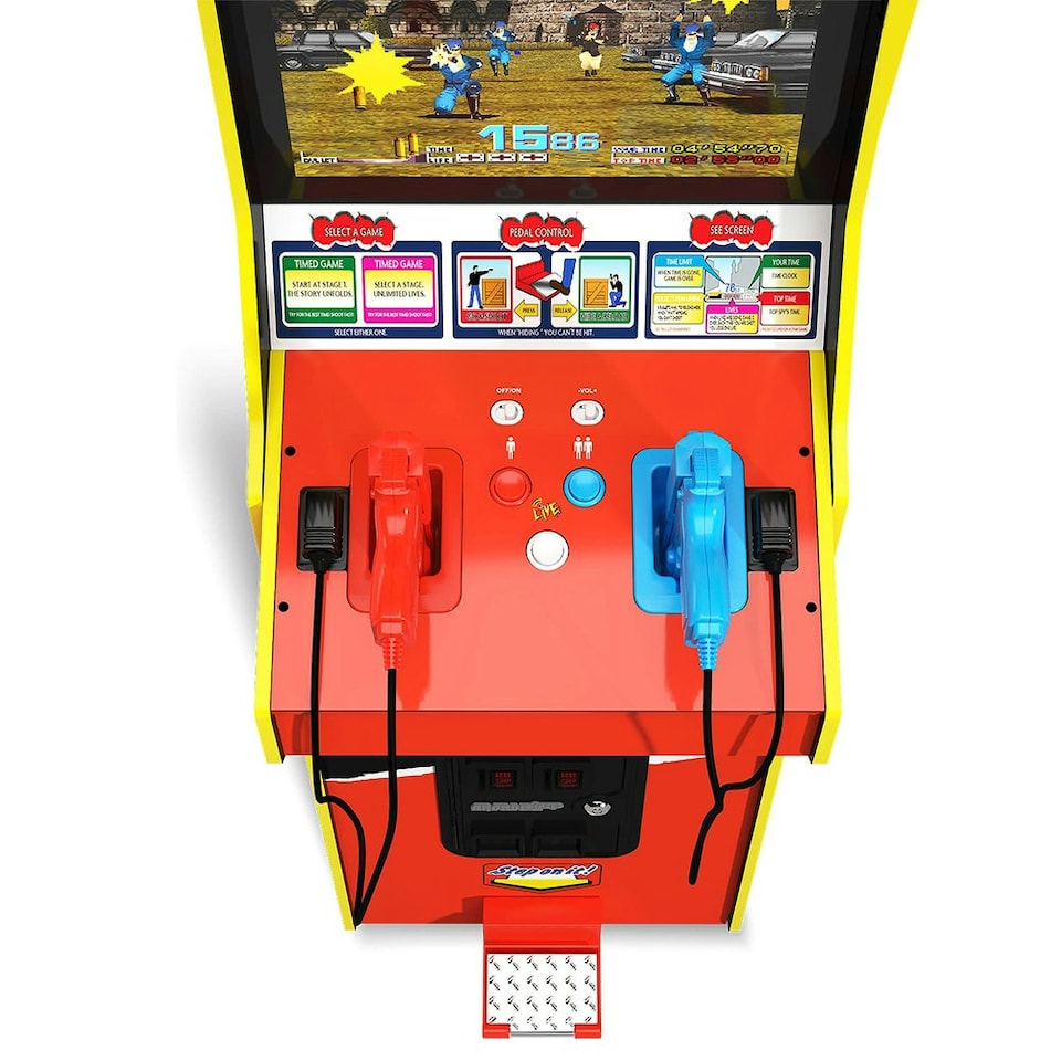 image 1 of Arcade1Up Time Crisis Deluxe Arcade Machine Red