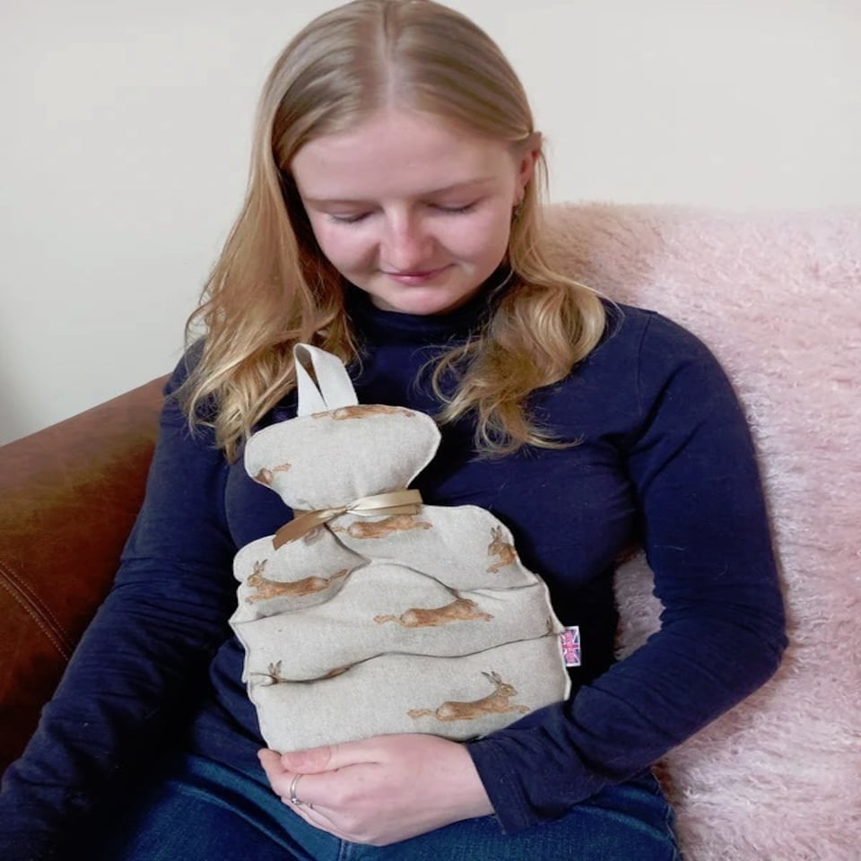 image 1 of The Wheat Bag Company Microwaveable Lavender Wheat Bottle Running Hare