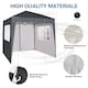 image 2 of MCC Direct 2X2 Pop up Grey Gazebo with Sides | Grey | Grey