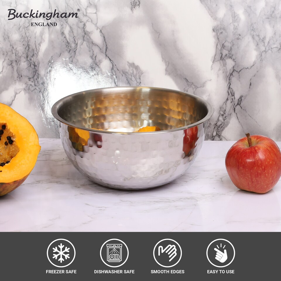 image 1 of Buckingham Salad Mixing Bowl with Hammered Effect 18 cm , 1.5 Litre