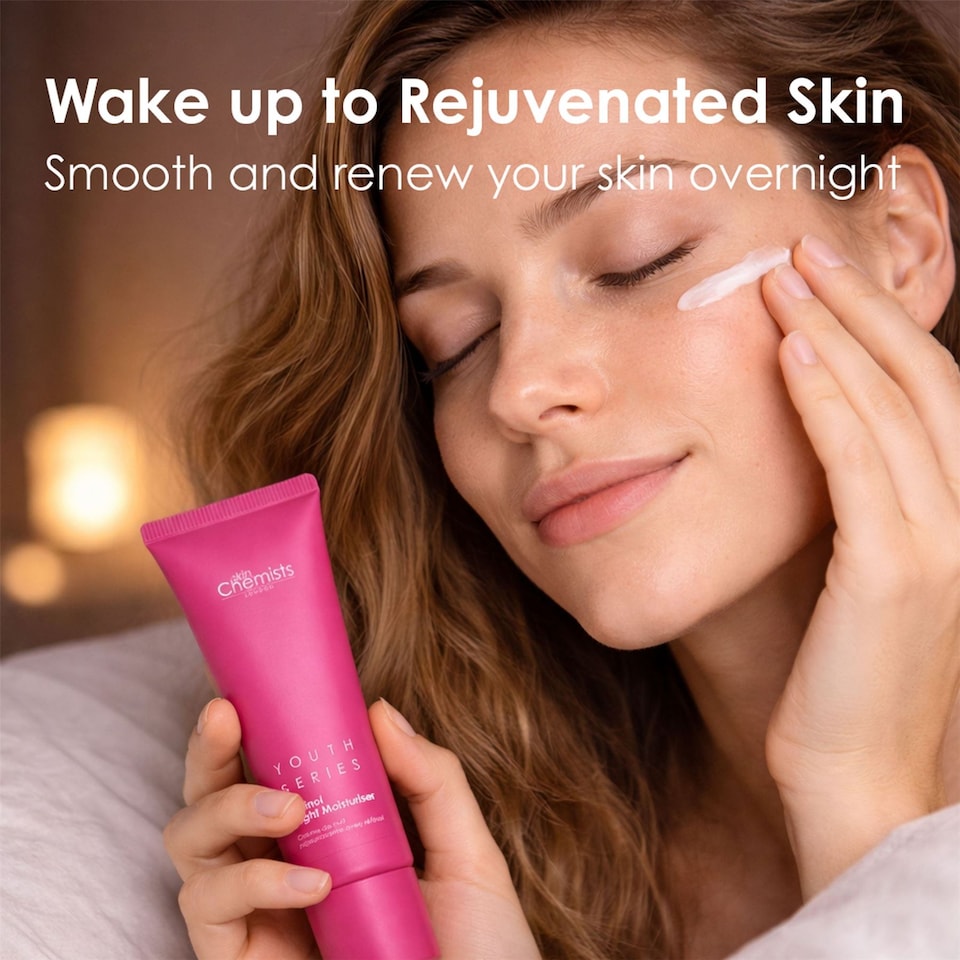 image 1 of skinChemists Retinol & Bakuchiol Anti-Ageing Night Moisturiser 50ml for Cell Regeneration and Fine Lines