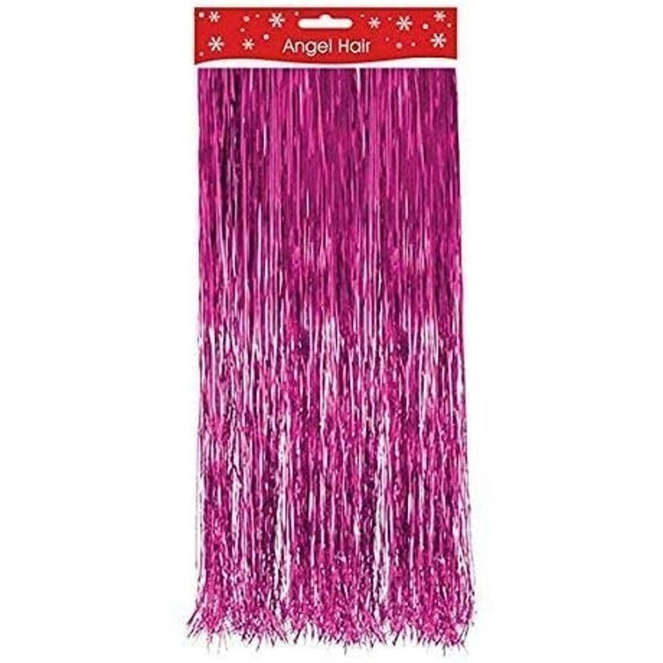 image 1 of 20cm Lamatta Tinsel Angel Hair Hot Pink