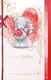 image 1 of Bear With Posy Of Roses One I Love Handmade Birthday Card