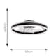 image 5 of ValueLights Infinity Black Circle Integrated LED Ceiling Fan & Remote