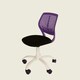 image 4 of Loft Home Office Compact Kids Study Chair - Purple Plastic Back & Black Fabric Seat with White Base H80.5 x W50 x D50cm