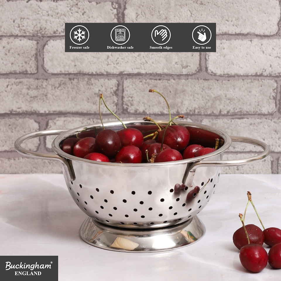image 1 of Buckingham Hemisphere Colander/Strainer Stainless Steel 0.7 L / 14 cm.