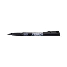 Pentel Permanent Markers Black Fine Bullet Tip 1mm Pack 12