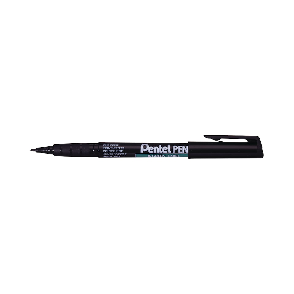 image 1 of Pentel Permanent Markers Black Fine Bullet Tip 1mm Pack 12