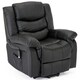 image 2 of Seattle Electric Single Motor Rise Recliner Bonded Leather Chair (Black)