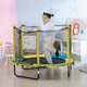 image 2 of HOMCOM 4.6FT Kids Trampoline w/ Enclosure, for Kids 3-10 Years - Yellow