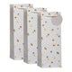 image 1 of Multipack of 3 Bottle Gift Bags | Party Bags for Presents | Birthdays/Weddings | For Him/Her/Friend | Confetti Sprinkle Design Silver
