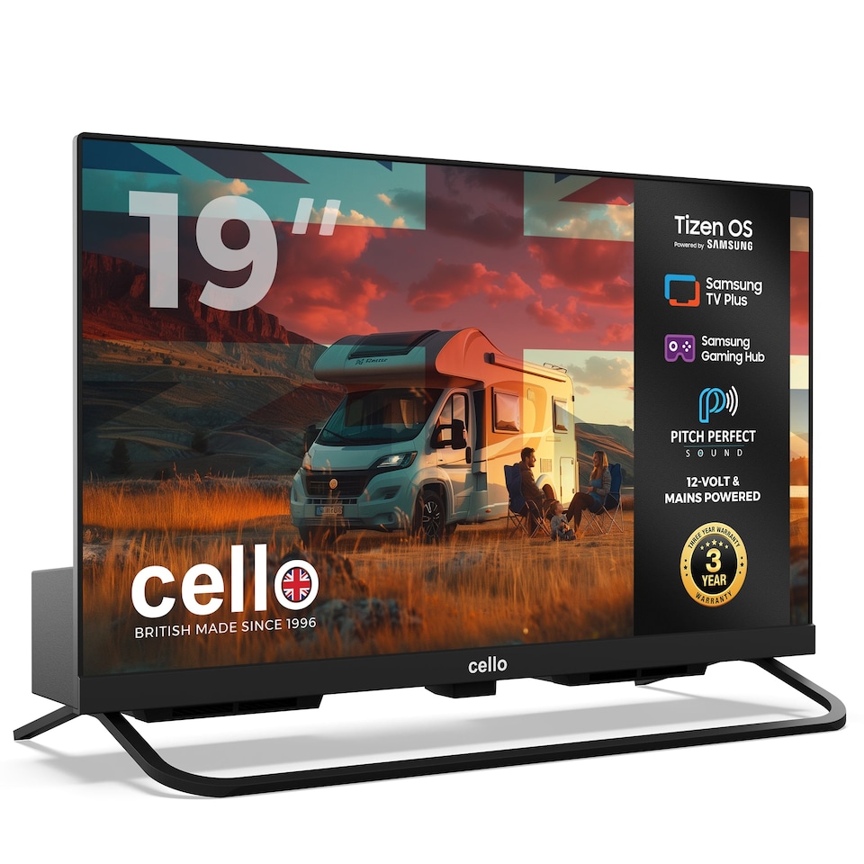 image 1 of Cello CTrav-19TZ 19" Smart Samsung Plus 12-Volt Traveller TV with Pitch Perfect Sound
