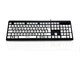 image 1 of Accuratus Rainbow 2 High Contrast Keyboard - USB High Contrast Visual Impairment SEN Keyboard with Extra Large Black Font & White Keys