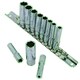 image 3 of 1/4" Drive Double Deep Imperial SAE AF 6 Sided Sockets 5/32" - 1/2" 11pc Set