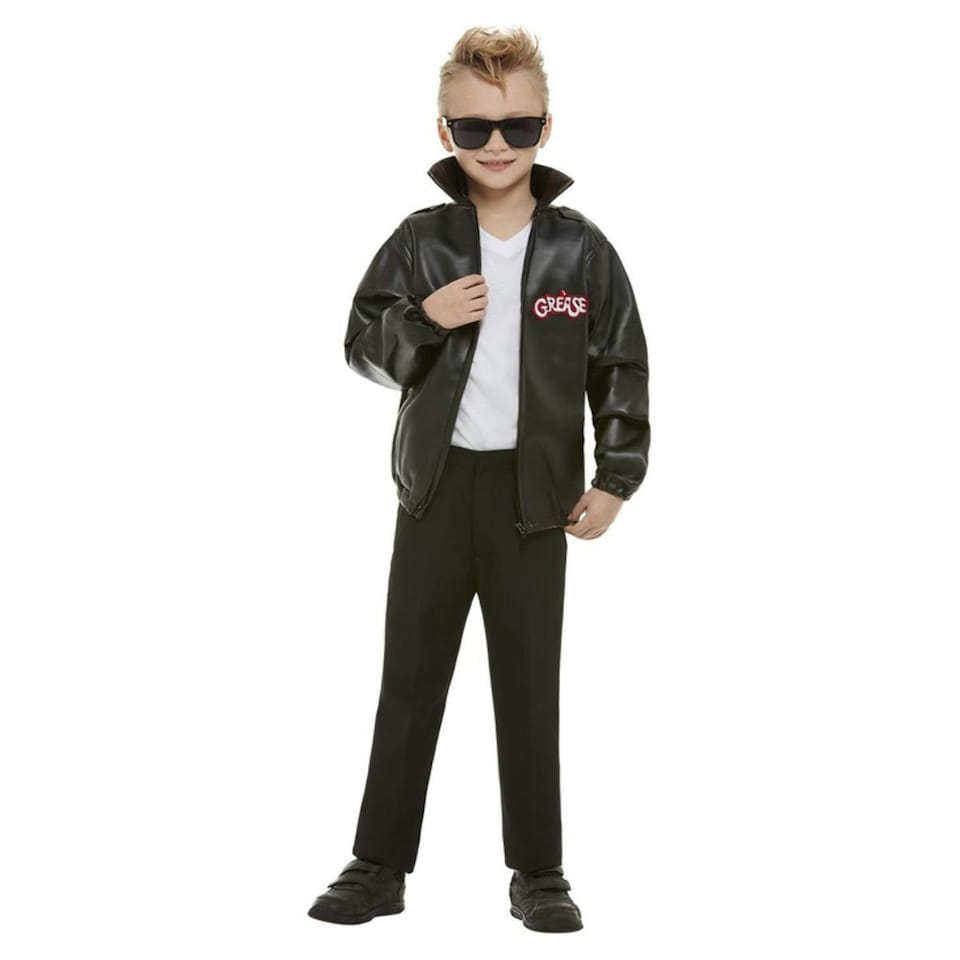image 1 of Grease Boys T-Birds Costume Jacket - Black - 10-12 Years