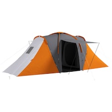 Outsunny 4-6 Man Camping Tent with 2 Bedroom and Living Area