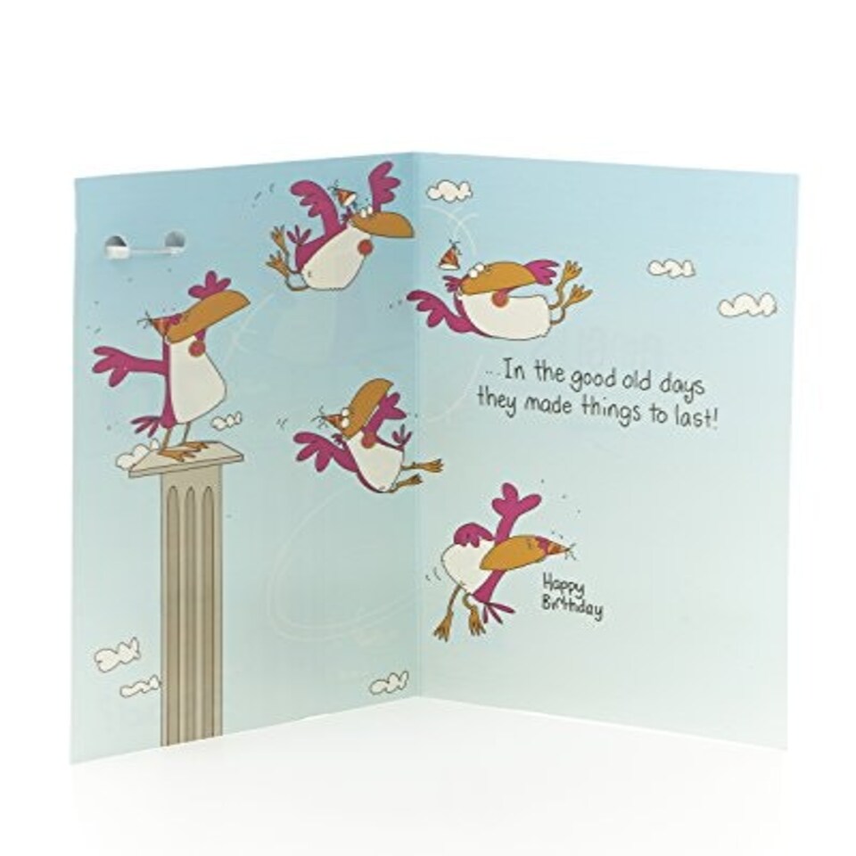 image 1 of Hanson White 70 Today Birthday Card & Badge