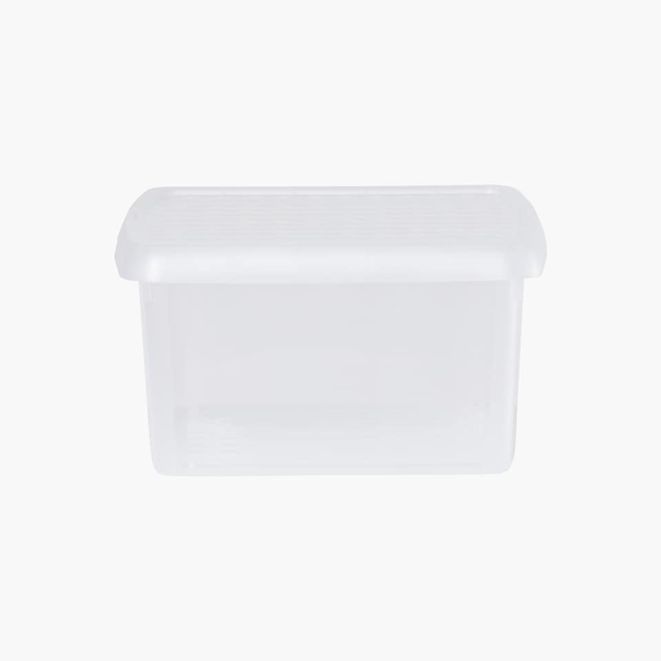 image 1 of Wham Clip 5x 9L Square Plastic Storage Boxes with Clip Lock Lids. Ideal for Home, Office, Toys & More - Clear/Clear | Clear | 5