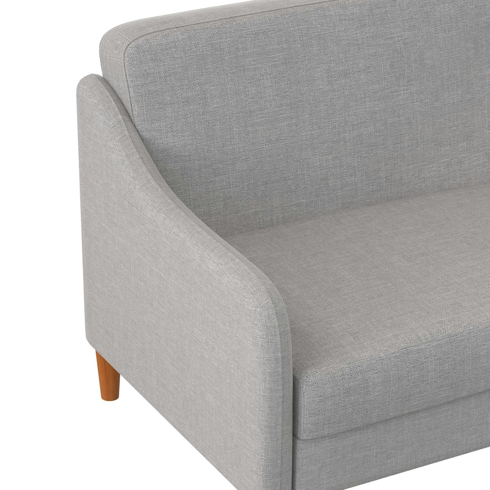 image 1 of Jasper coil 3-seater Sofa Bed in light grey fabric | Grey | LIGHT GREY | Three Seater