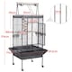 image 3 of Yaheetech 174 cm Tall Play Top Parrot Cage Metal Rolling Bird Cage Black