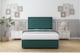 image 2 of Sloomy Ashford Emerald Plush Divan Bed Base 2 Drawers Left Side With 26 Inch Strutted Headboard & 12 Inch Matching Footboard | Green | Emerald | Small Single | 1