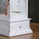 image 7 of 31cm Snowtime Christmas Water Spinner Antique Effect Lantern Snowman & Animals Scene  Dual Powered