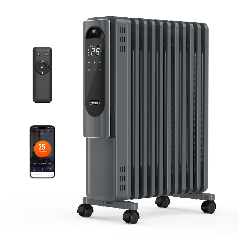 image 1 of VonHaus Oil Filled Radiator 11 Fin with WiFi/Remote Control