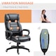 image 4 of Vinsetto Office Chair with 6-Point Maaage, PU Desk Chair with Padded Seat and Armrest, Computer Chair with Tilt Function for Home, Black