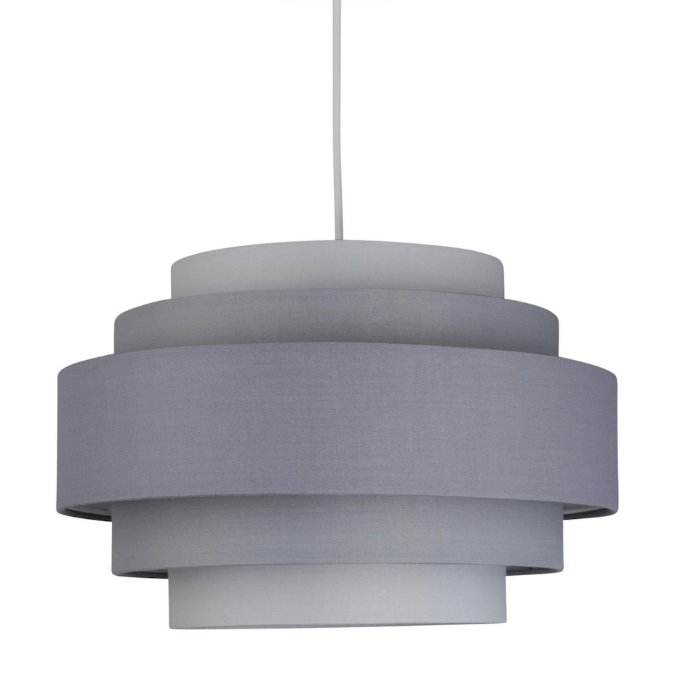 image 1 of Pair of Grey Ombre 5 Tier Light Shades | Grey | Large | 2