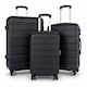 image 1 of 20 Inch, 24 Inch, 28 Inch 3pc Hard Shell ABS Luggage Suitcase Set with Combination Lock | Black