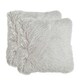 image 1 of OHS 2 x Fluffy Shaggy Soft Plush Cushion Covers, 45x45cm - Silver