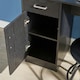 image 6 of Computer Desk 1 Drawer 1 Door Compact Workstation Home Office Table Black