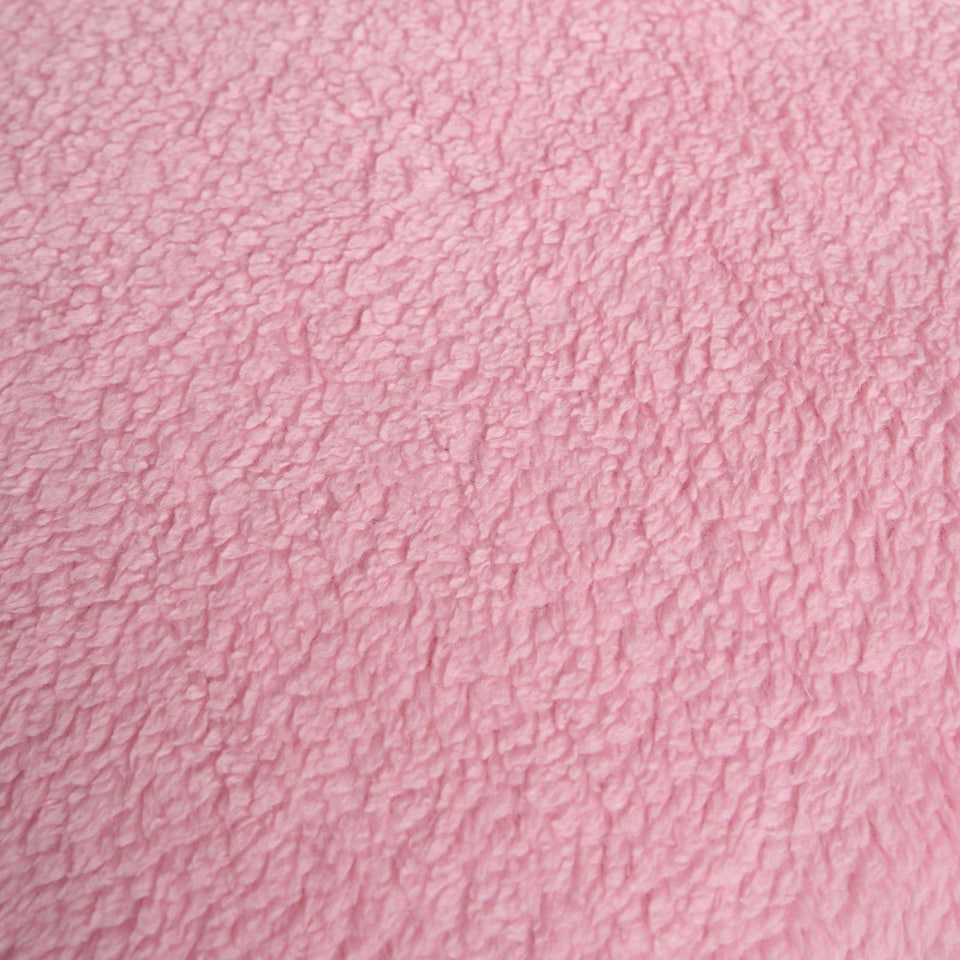 image 1 of OHS Luxury Teddy Fleece Reversible Duvet Cover and Pillowcase Bedding Set | Multi | Pink/Hot Pink | Single